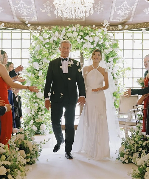 Bride and Groom at Chateau de Vallery